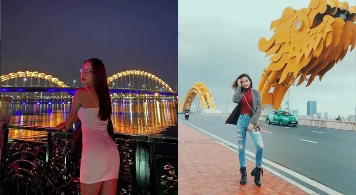 Take photos at Dragon Bridge Da Nang