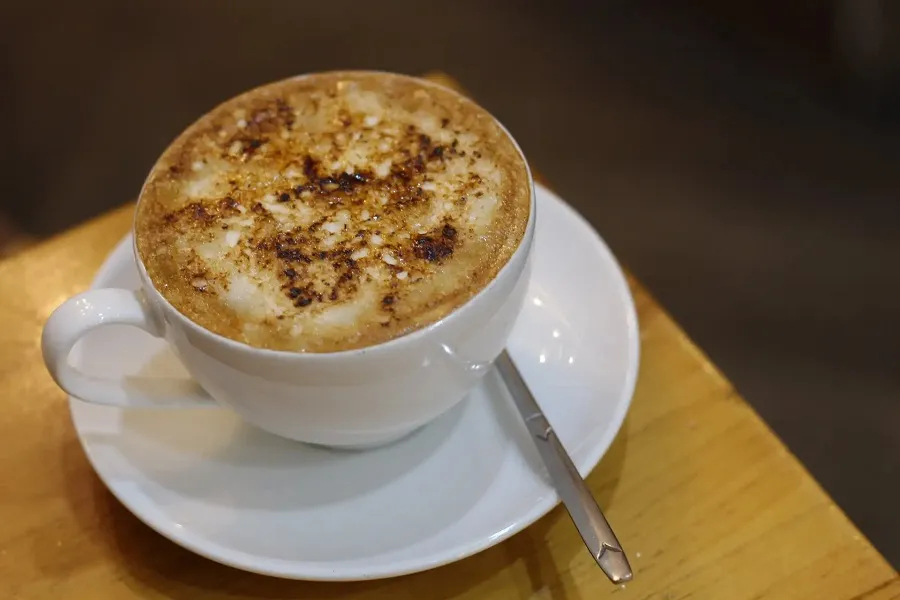 Unique coffee with rich egg cream layer