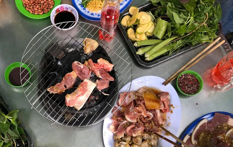 Beef is marinated with many spices