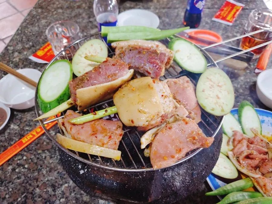 The beef is grilled over charcoal to retain its natural sweetness
