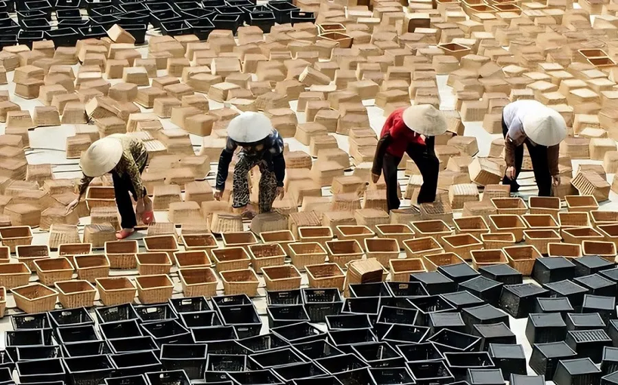 Everyday items are made from bamboo and rattan