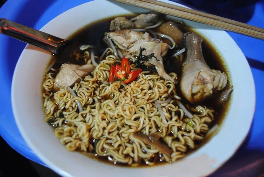 Nutritious chicken noodle soup