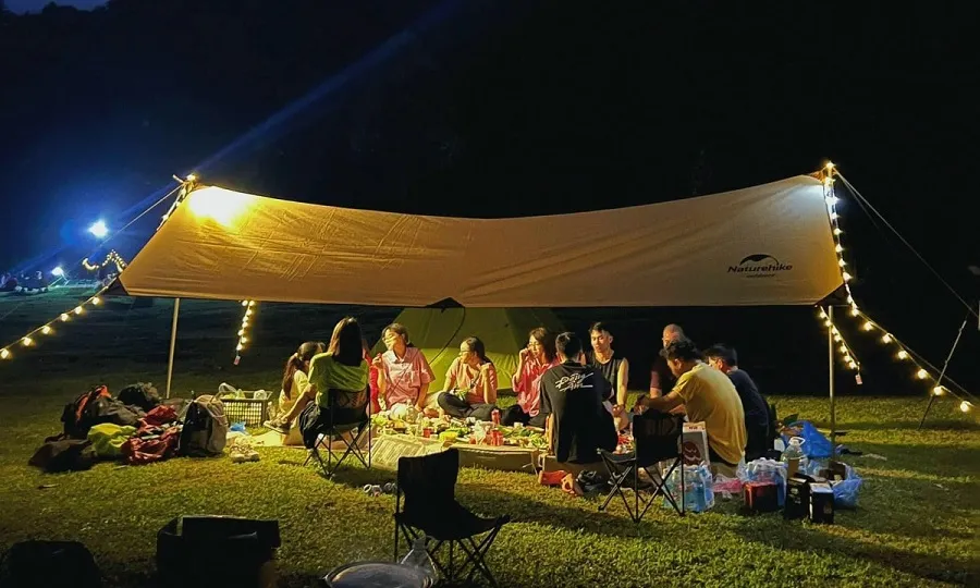 Evening camping is a great experience