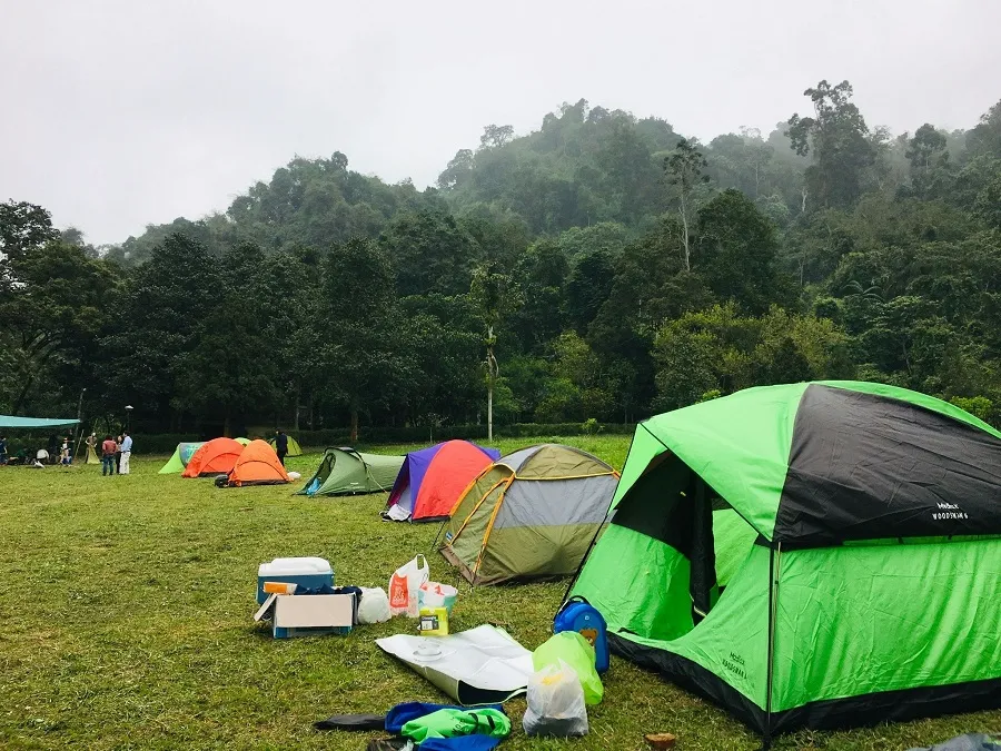 The appropriate time to camp in Cuc Phuong is April