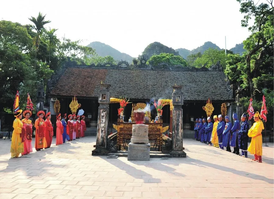 The water procession takes place on the river
