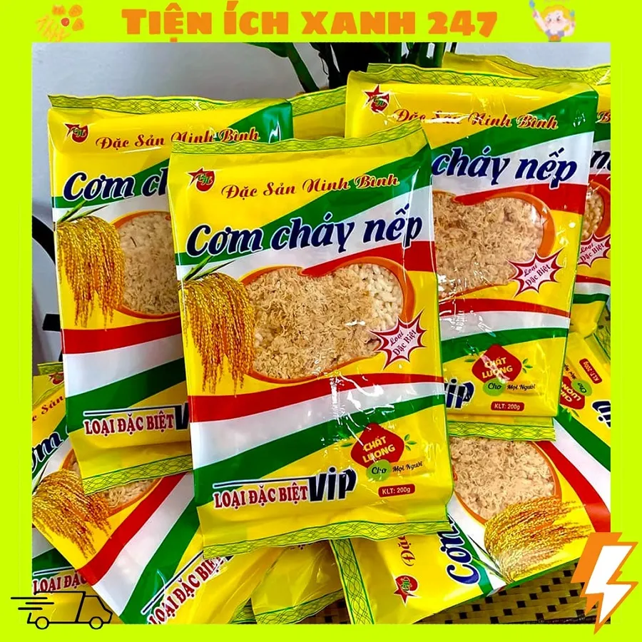 Cơm cháy Nếp Hương được tạo ra từ những hạt gạo nếp tuyển chọn