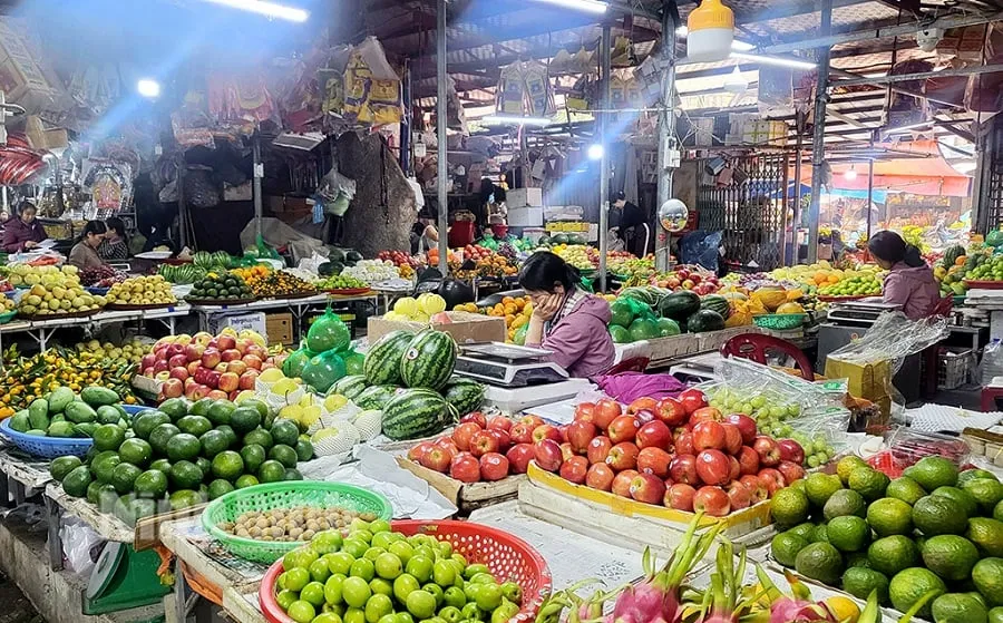 Fresh items are sold at Dragon Market