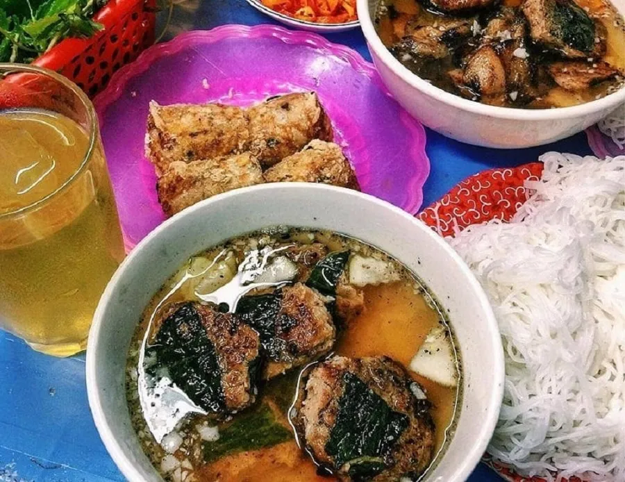 Món bún chả chan với hương vị truyền thống được đánh giá đạt Bib Gourmand