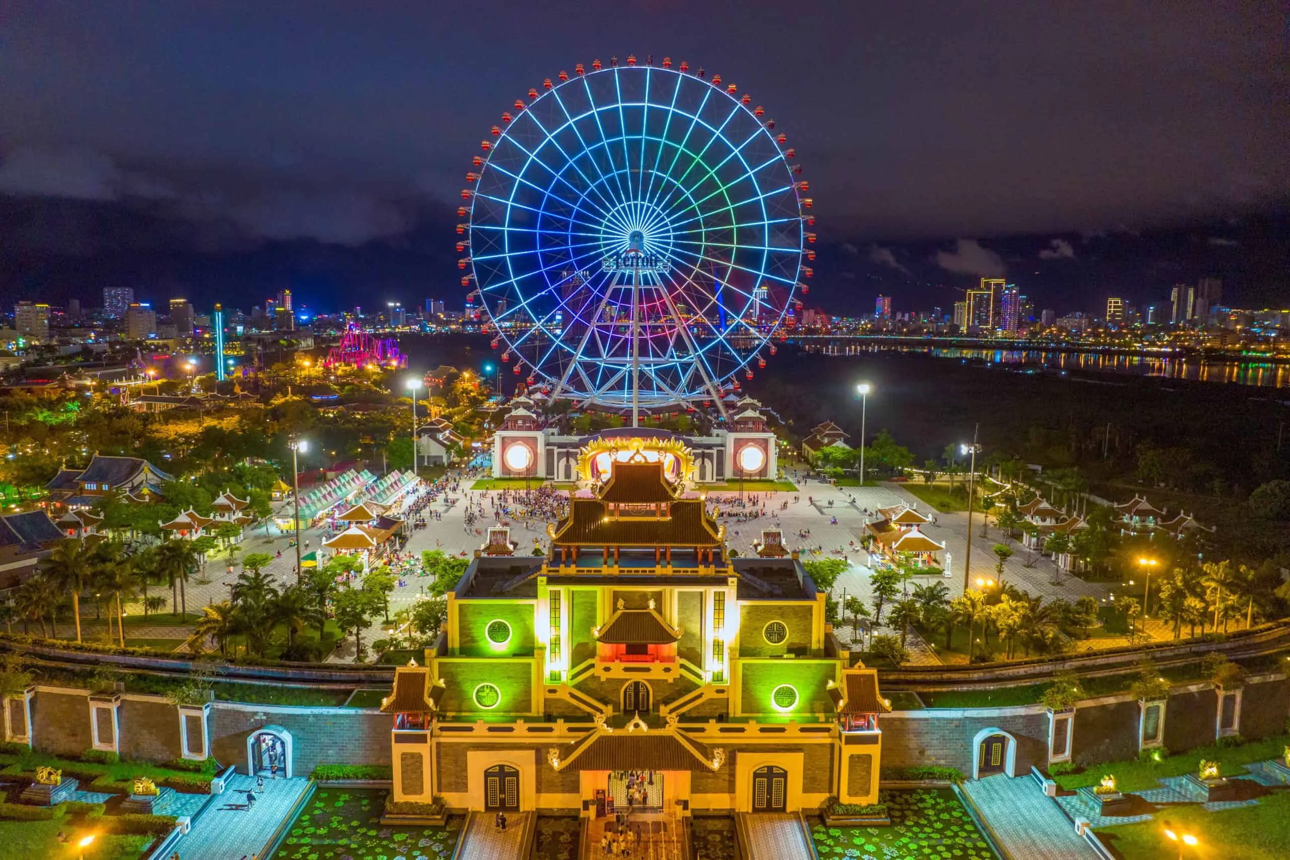 Asia Park at lights up
