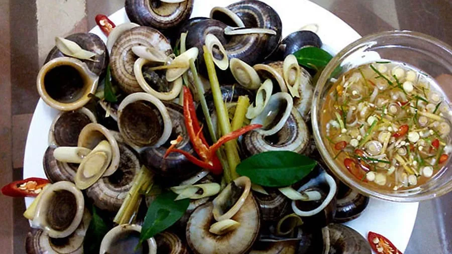 Ninh Binh mountain snails boiled with lemongrass is the easiest way to prepare