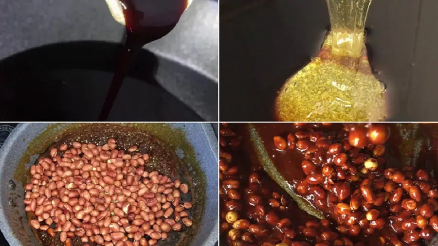 Peanut candy and molasses is a novel combination