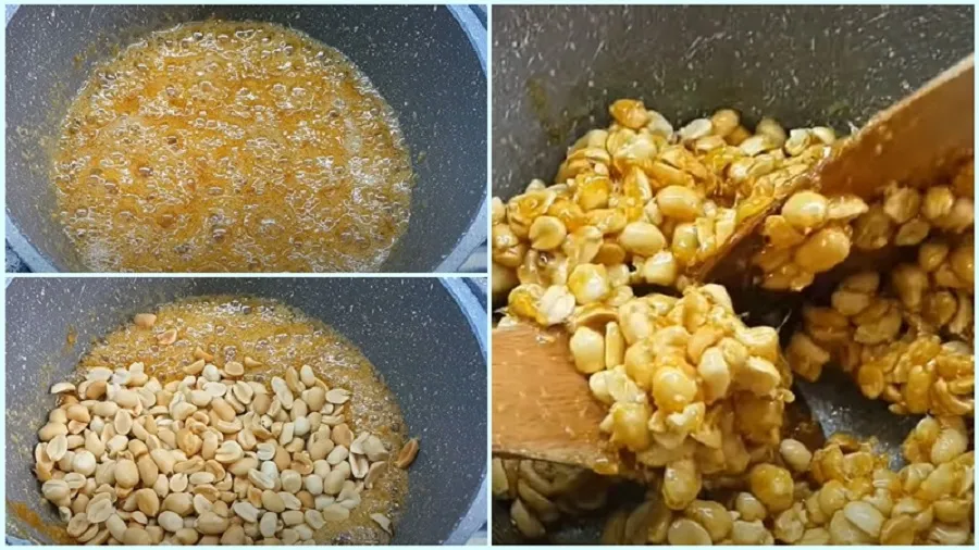 Peanut candy combined with honey brings sweetness
