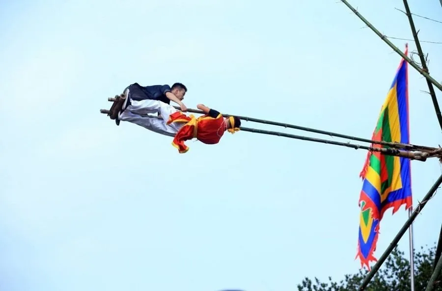Folk games are recreated during the Co Loa Temple Festival