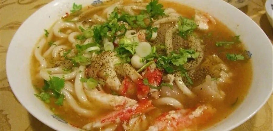 The soup broth is rich and sweet