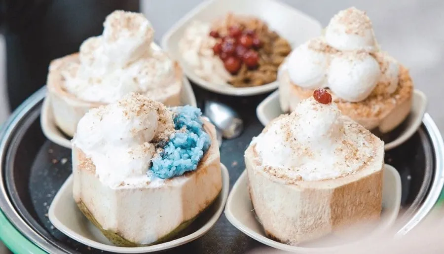 Con Dao coconut ice cream is cool and sweet