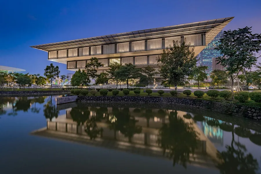 Unique inverted pyramid architecture of Hanoi museum