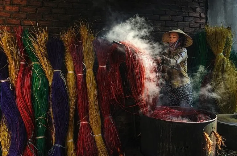 Quy trình nhuộm chiếu cẩm Đà nẵng