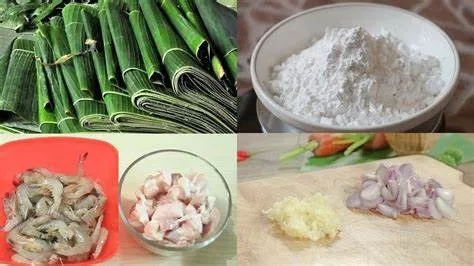 Nguyên liệu làm bánh tôm
