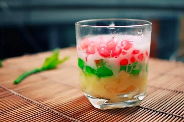 Chè xoa xoa hạt lựu thơm ngon
