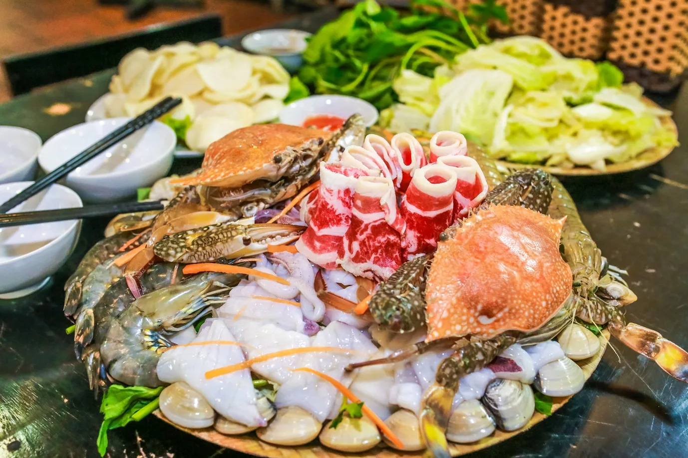 Seafood hot pot
