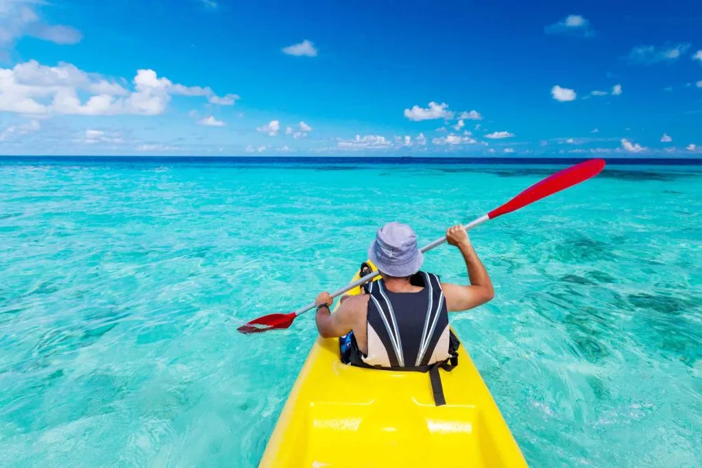 Kayaking on Ong Lang beach