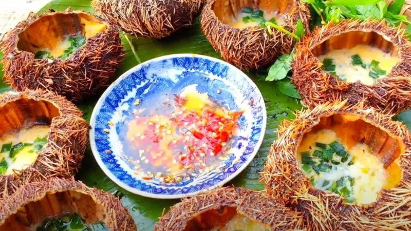 Grilled sea urchin Phu Quoc is delicious and nutritious