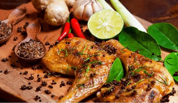 Gà nướng mắc kén hấp dẫn thơm ngon