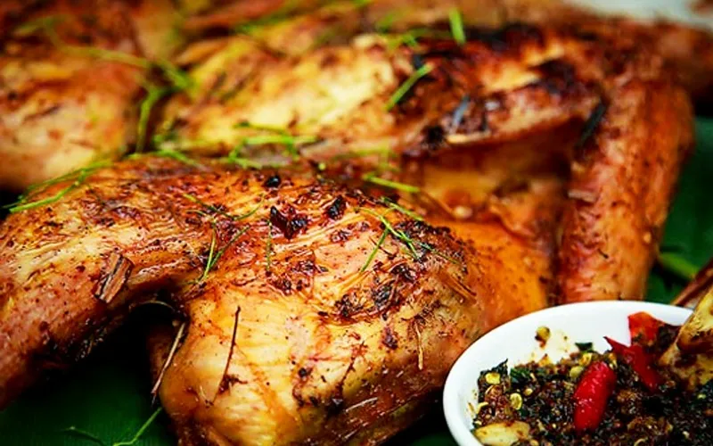 Gà nướng mắc khén nhà hàng A phủ
