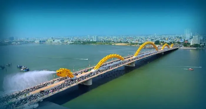 The beauty of dragon bridge da nang