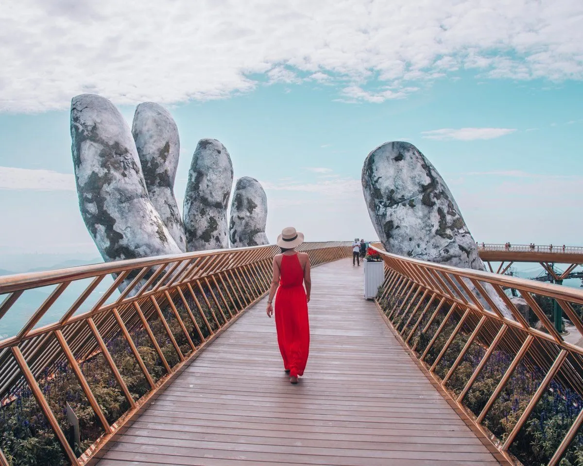 check in cầu rồng bà nà