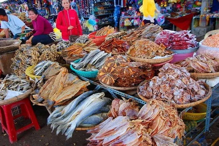 Hải sản khô tại chợ Đầm nha trang