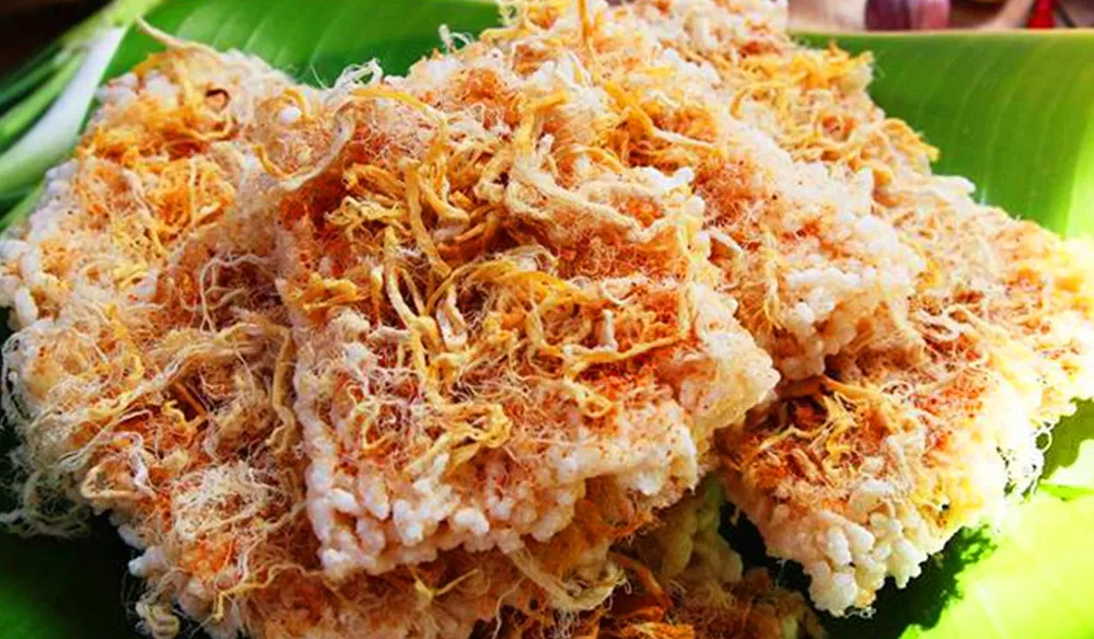 Nha Trang Crispy Rice with Shredded Pork