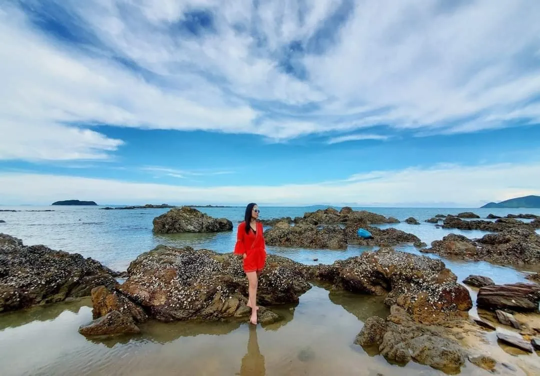 Check in tại bãi đầu rồng cái Chiên