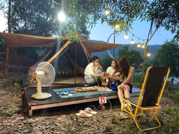 Camping at Yen Trung Lake, Uong Bi, Quang Ninh