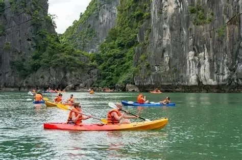 Kayaking through Limestone Caves
