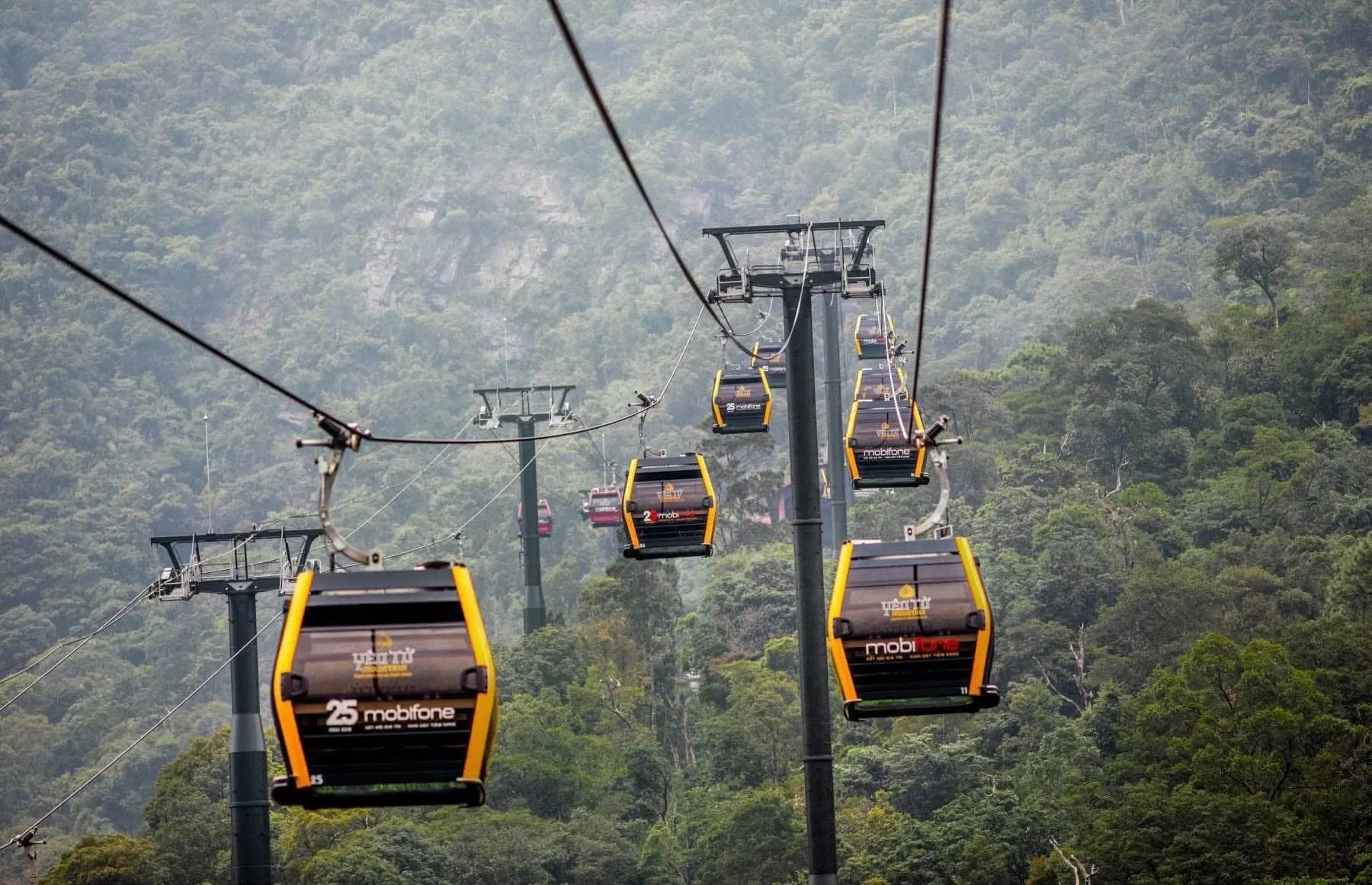 Cable car system Yen Tu Pagoda Quang Ninh Vietnam