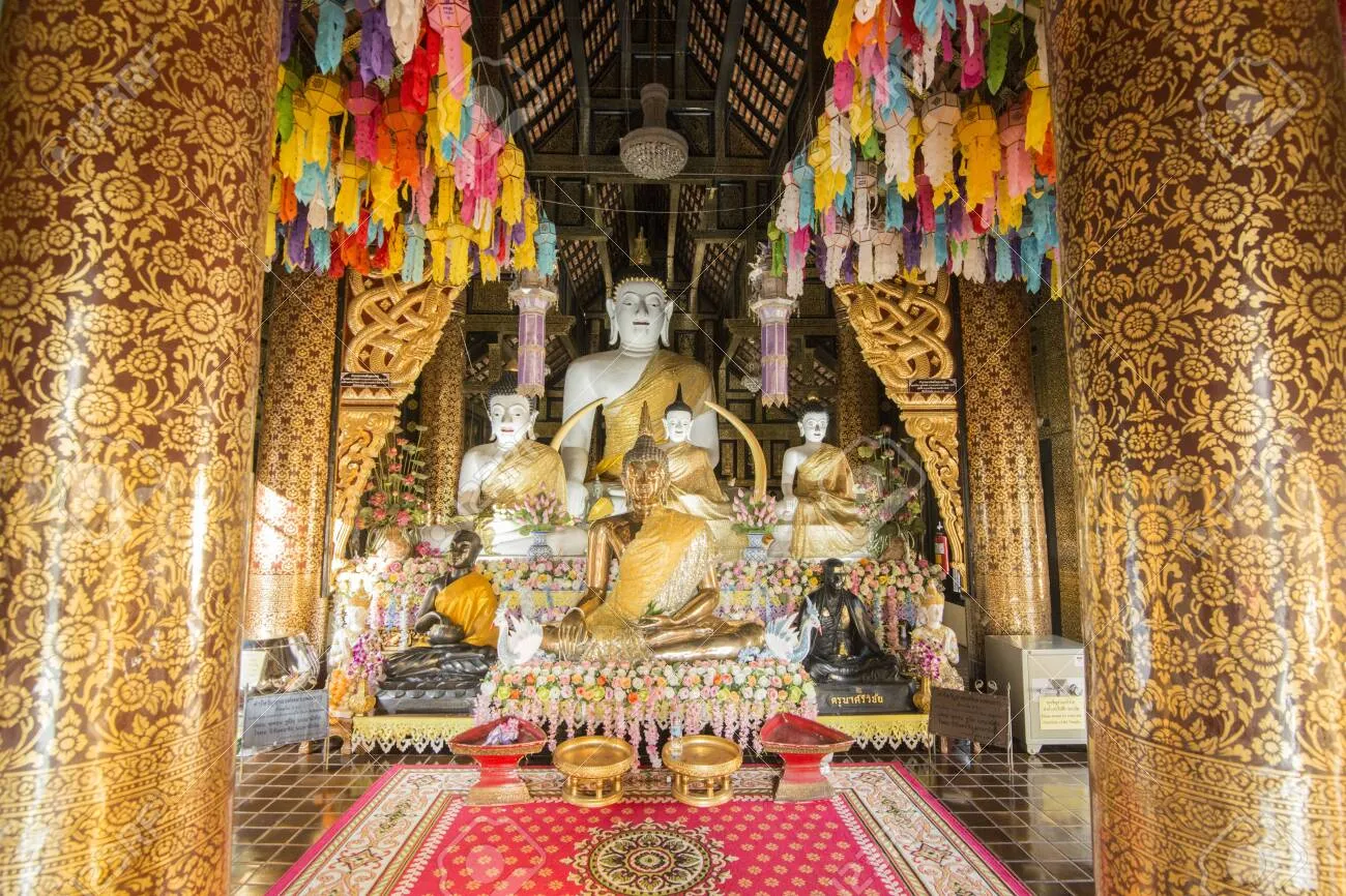 The Wat Inthakhin Sadue Muang Temple In The City Of Chiang Mai At North Thailand. Thailand, Chiang Mai, November, 2019 Stock Photo, Picture And Royalty Free Image. Image 141076446.