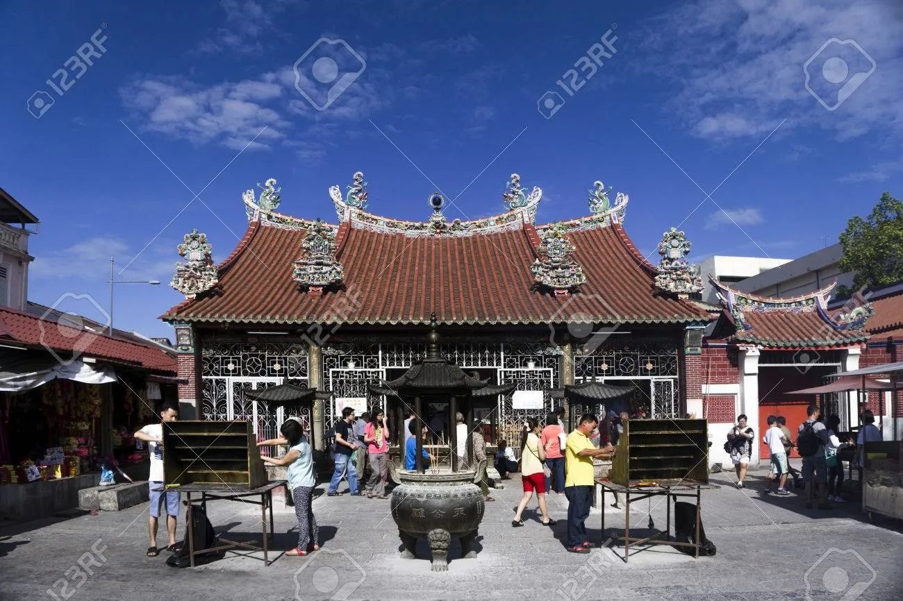 Chinese Kuan Yin Teng, Or Temple Of The Goddess Of Mercy In Penang, Malaysia Asia Stock Photo, Picture And Royalty Free Image. Image 55124648.