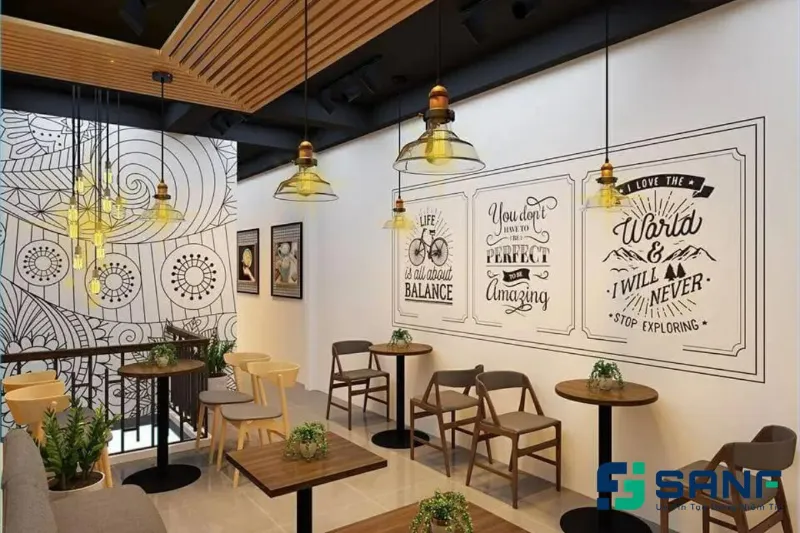 Quán cà phê kết hợp nghệ thuật sáng tạo