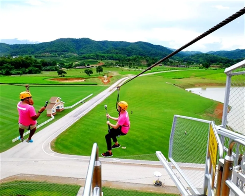 Zipline and Cycling Around Singha Park Chiang Rai | Thailand Chiang Rai DayTrip