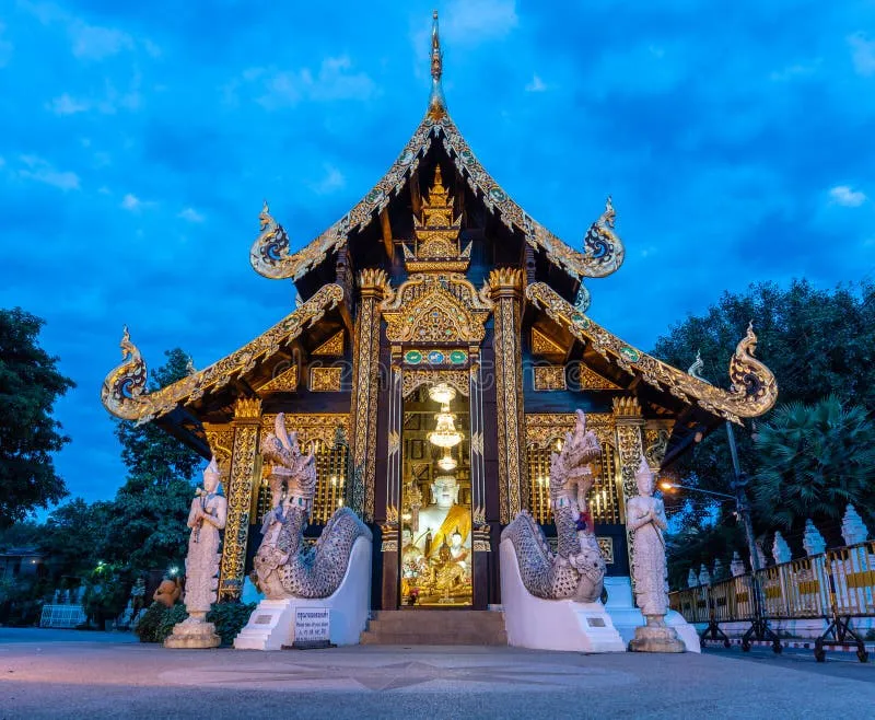 Wat Inthakhin Sadue Muang in Morning Light Editorial Stock Photo - Image of temple, buddha: 130097658