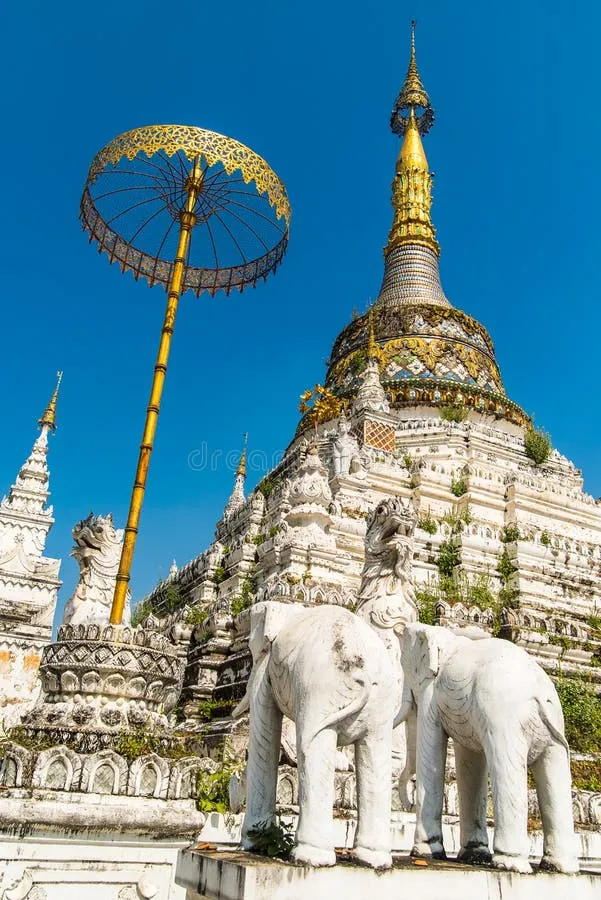 Stupa at Wat Saen Fang Temple in Chiang Mai, Thailand. Stock Image - Image of asia, construction: 40556345