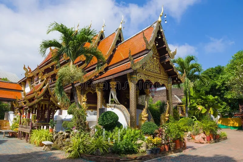 Vihan of the Ancient Buddhist Temple of Wat Ket Karam. Chiang Mai, Thailand Stock Image - Image of temple, sunny: 187739051