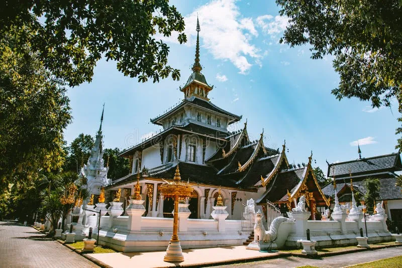 Wat Pa Dara Phirom Phra Aram Luang in Mae Rim, Chiang Mai Province, Thailand Stock Photo - Image of landscape, building: 212813846