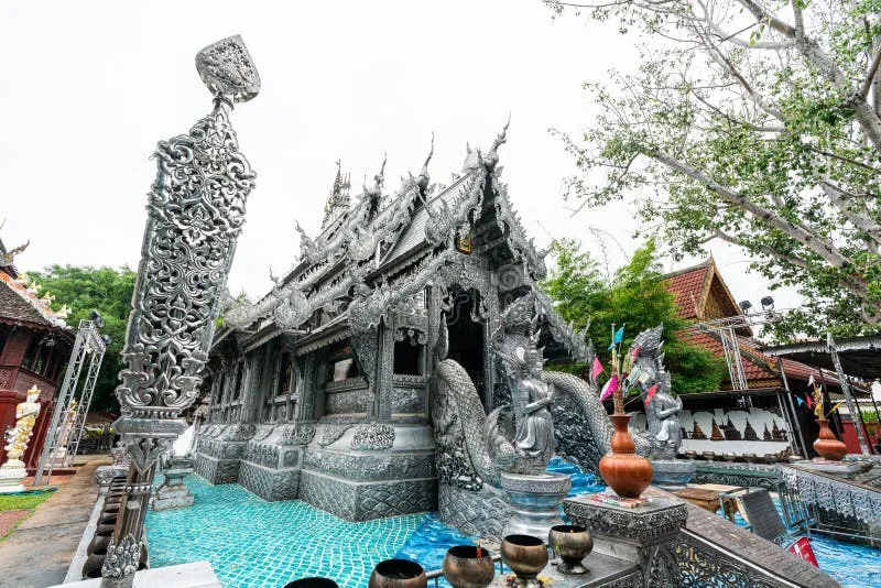 Wat Sri Suphan, the Beautiful Silver Temple, in Chiang Mai, Thailand Stock Image - Image of suphan, sculpture: 233997115