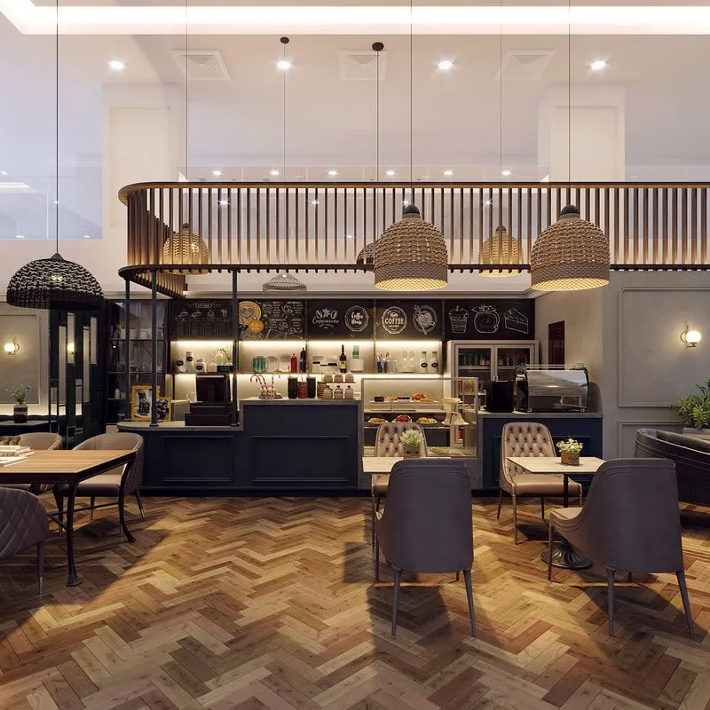 Quán Cafe Và Nhà Hàng Điển Hình