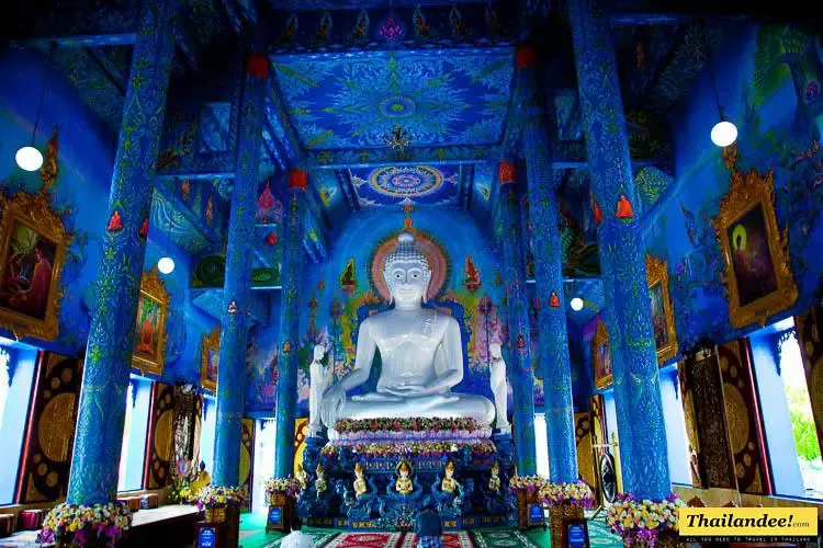 Visit Wat Rong Suea Ten - Blue Temple in Chiang Rai